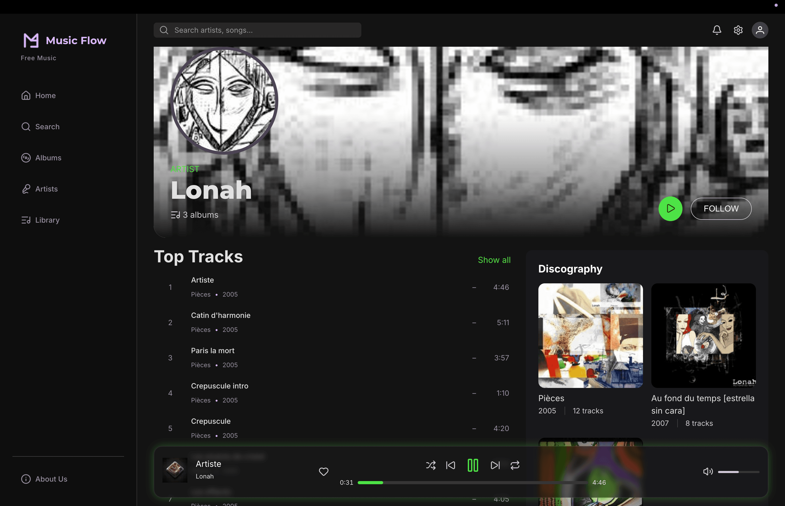 MusicFlow – Music Streaming Service