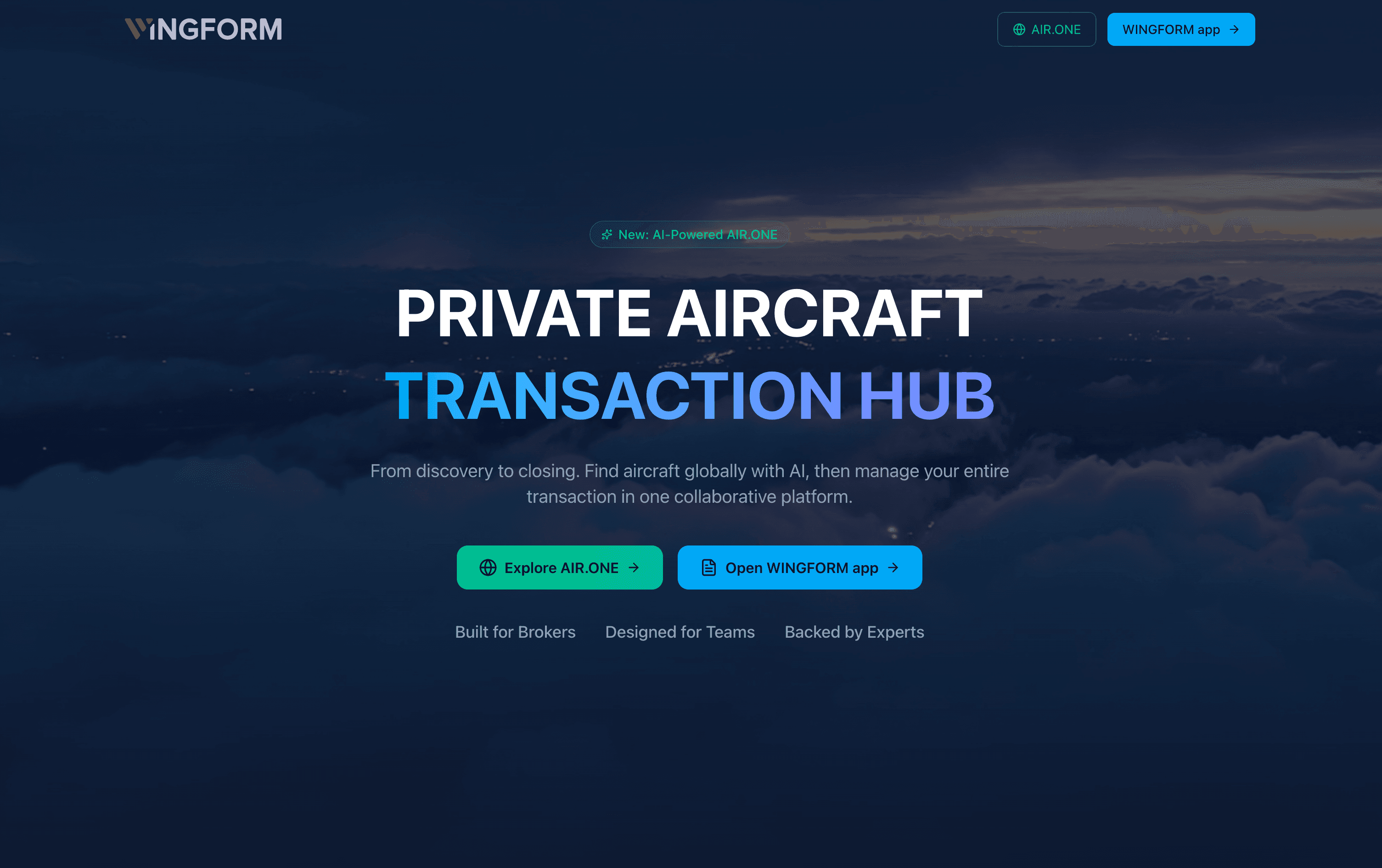 Wingform – Aircraft Deal Platform
